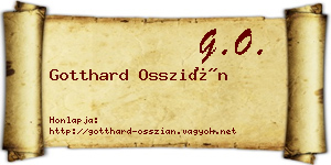 Gotthard Osszián névjegykártya